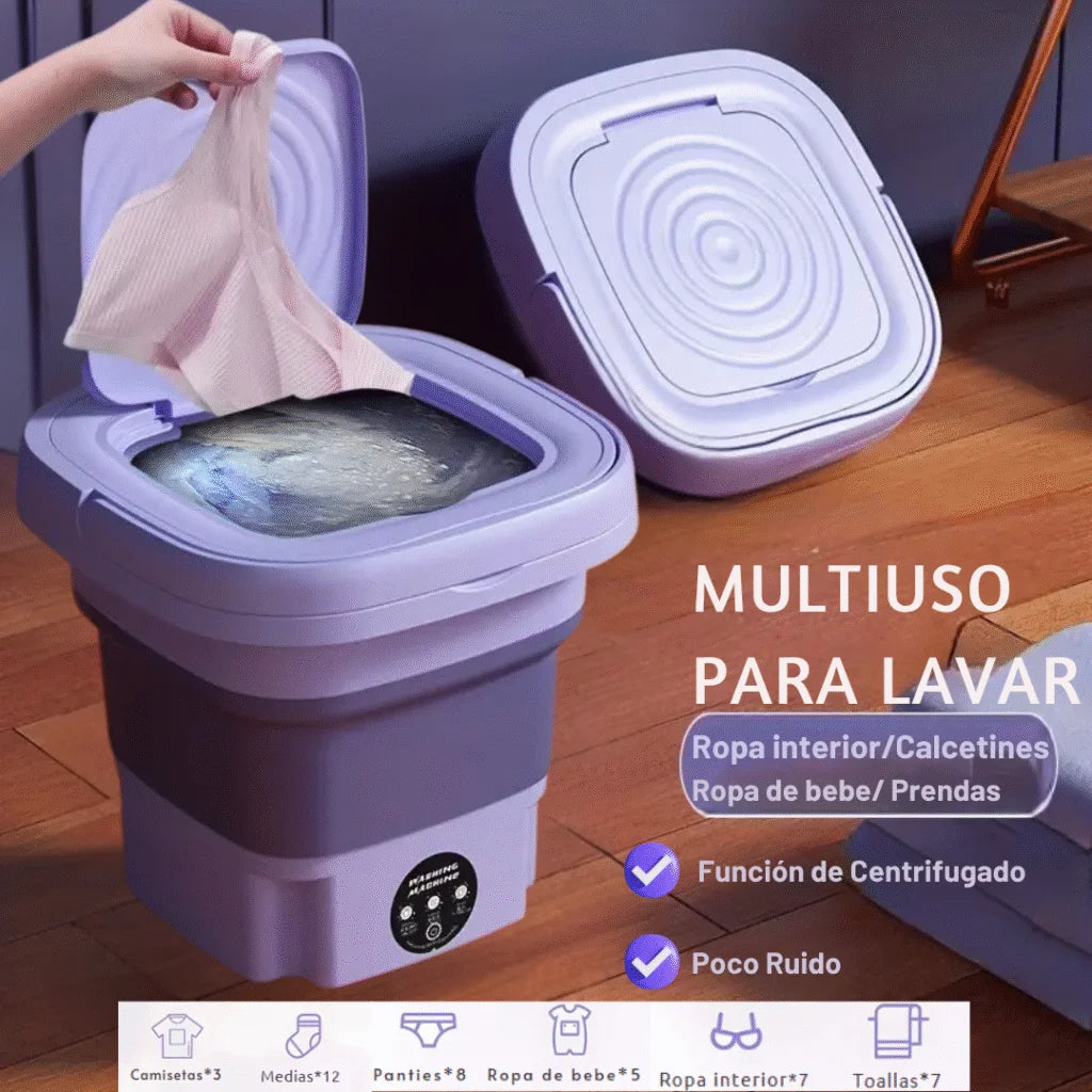 SOLO HOY GRAN LIQUIDACION: Lavadora Portátil Plegable con Secadora + Envió GRATIS + Paga en la entrega