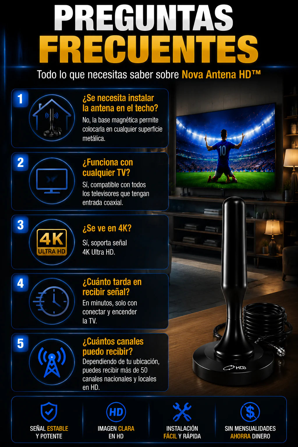 SOLO HOY GRAN LIQUIDACION: Antena Turbo Pro 3000 + Envió GRATIS + Paga en la entrega