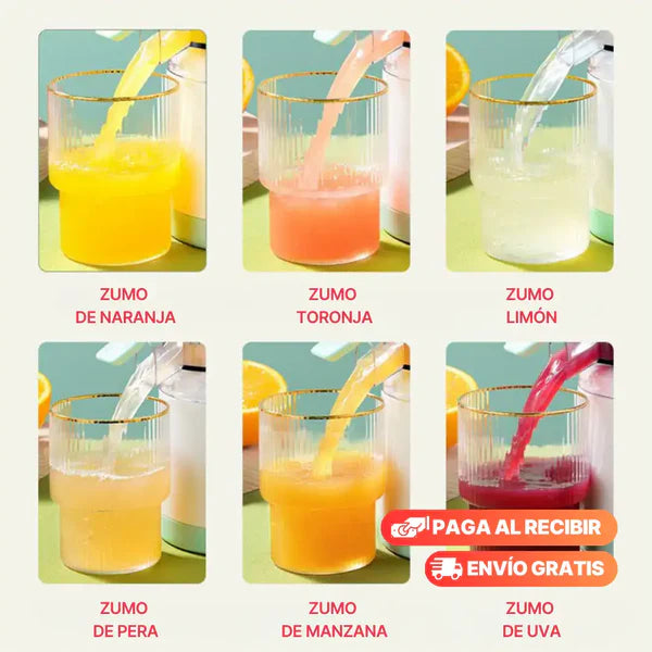 Exprimidor Eléctrico de frutas Portátil Recargable JuiceEase Pro® + Envió GRATIS + Paga en la entrega