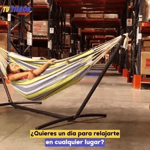 Hamaca Armable portátil con soporte metálico + Envió GRATIS + Paga en la entrega
