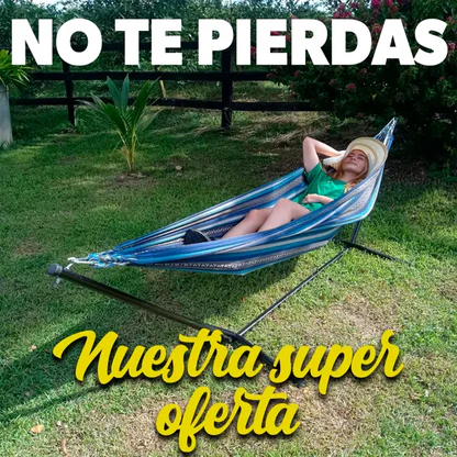 Hamaca Armable portátil con soporte metálico + Envió GRATIS + Paga en la entrega