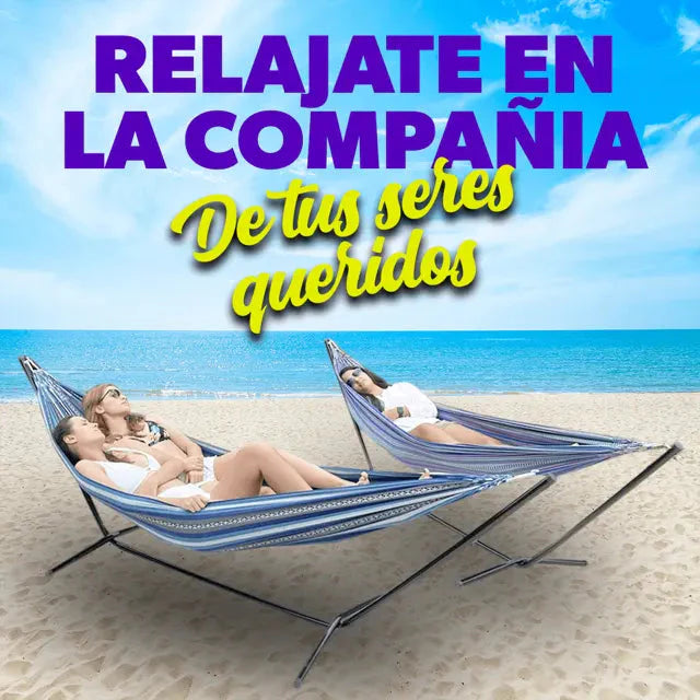 Hamaca Armable portátil con soporte metálico + Envió GRATIS + Paga en la entrega