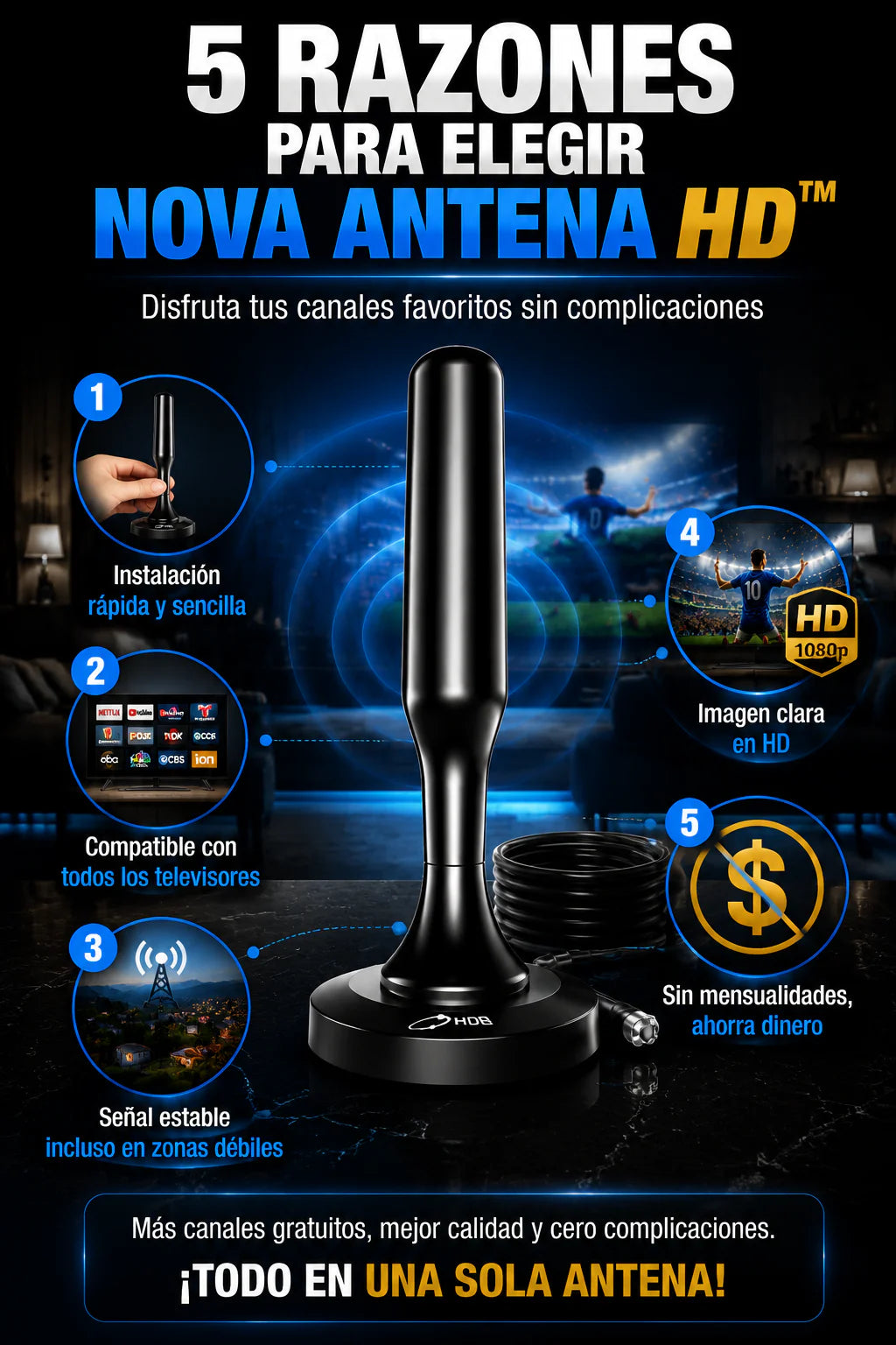 SOLO HOY GRAN LIQUIDACION: Antena Turbo Pro 3000 + Envió GRATIS + Paga en la entrega