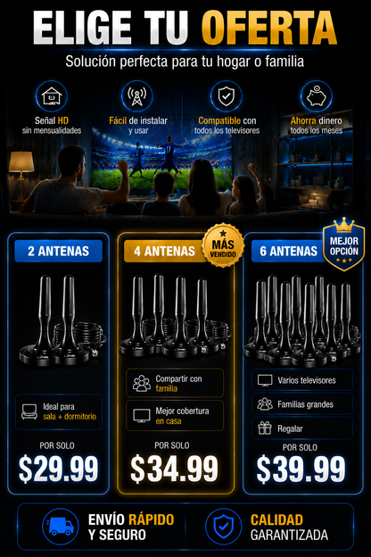 SOLO HOY GRAN LIQUIDACION: Antena Turbo Pro 3000 + Envió GRATIS + Paga en la entrega