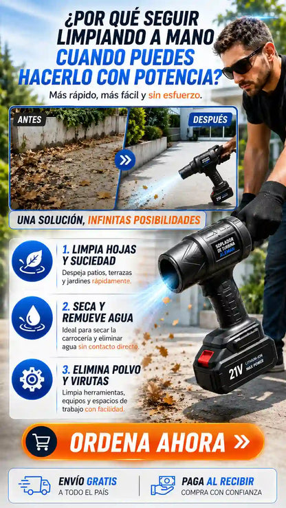 SOLO HOY GRAN LIQUIDACION: Soplador de aire Turbo Pro 3000 + Envió GRATIS + Paga en la entrega