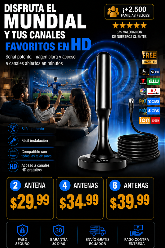 SOLO HOY GRAN LIQUIDACION: Antena Turbo Pro 3000 + Envió GRATIS + Paga en la entrega