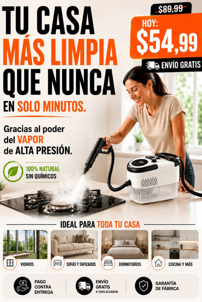 SOLO HOY GRAN LIQUIDACION: Limpiador a vapor portátil Pro 3000 + Envió GRATIS + Paga en la entrega