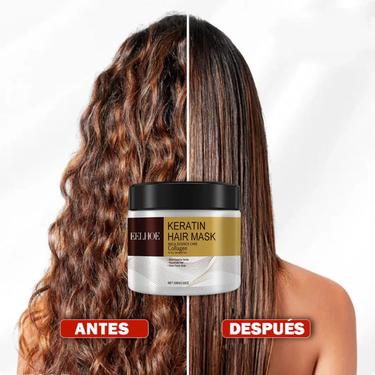 Mascarilla Potenciada de Keratina + Colageno + Vitaminas | Liso, brillante y sin frizz al instante + Envió GRATIS + Paga en la entrega