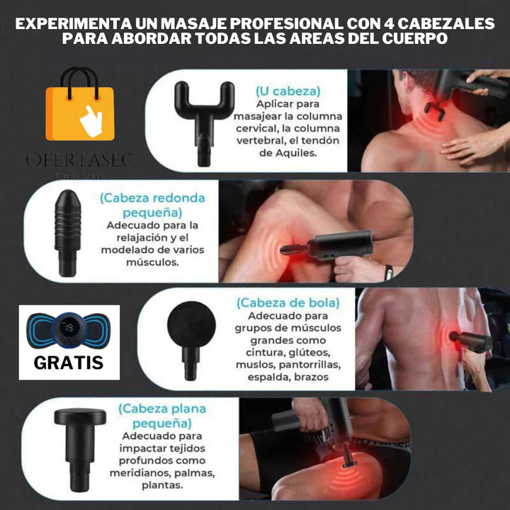 Pistola De Masaje ❗GRATIS mini masajeador❗