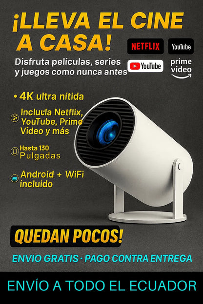 SOLO HOY GRAN LIQUIDACION: Proyector 4K + Envió GRATIS + Paga en la entrega