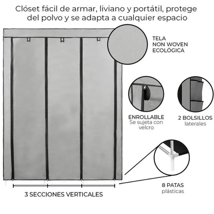 SOLO HOY GRAN LIQUIDACION: Ropero Armable Closet 3 Puertas + Envió GRATIS + Paga en la entrega