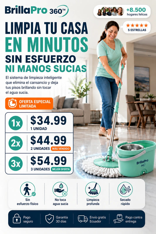 SOLO HOY GRAN LIQUIDACION: Trapeador turbo pro 3000 + Envió GRATIS + Paga en la entrega